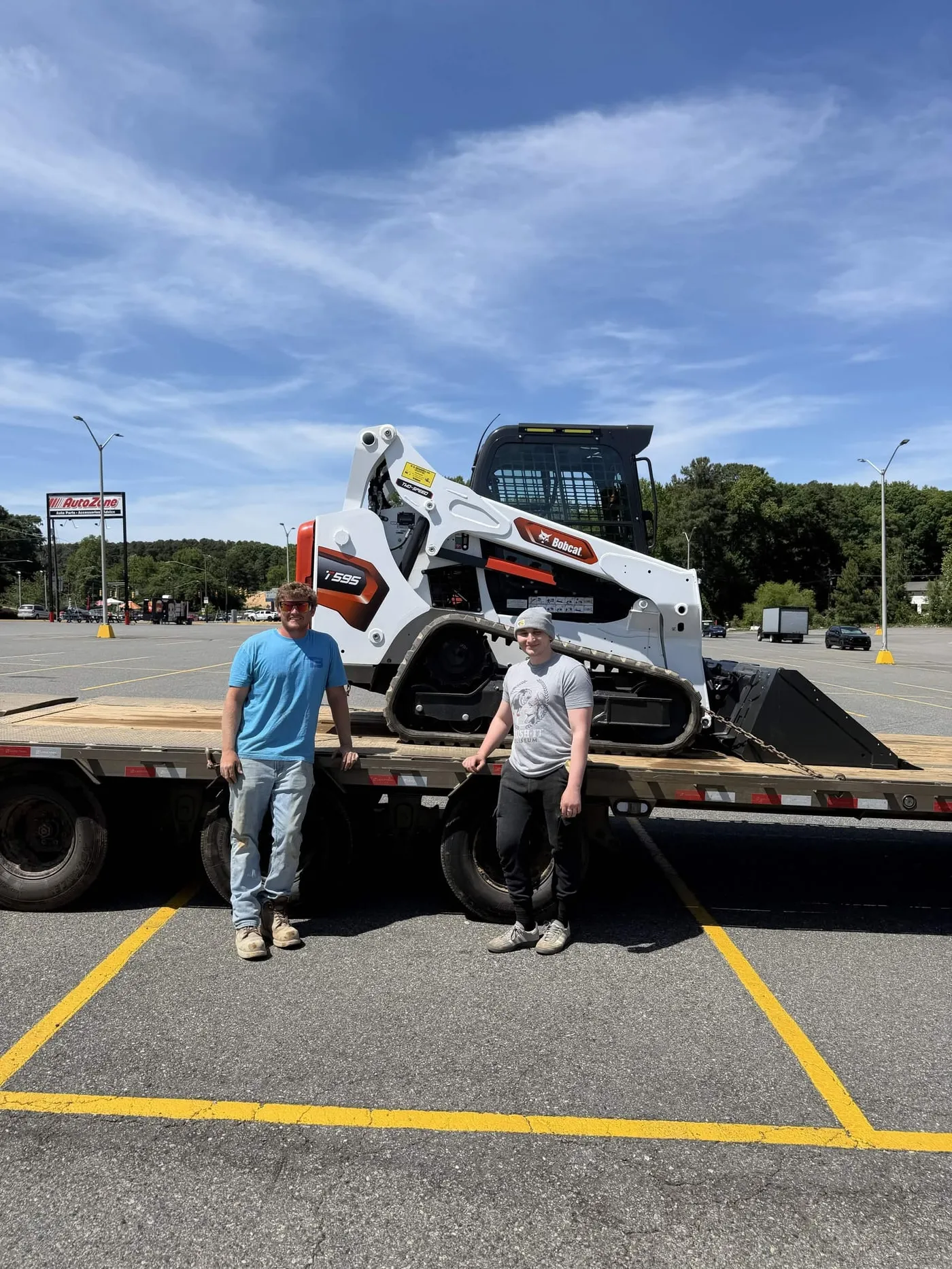 The T595 track loader on a job site in Mooresville